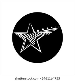 Diseño de la estrella del tatuaje, ilustración de Arte vectorial limpio