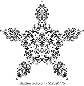 Tattoo Star Symbol Vector Illustration