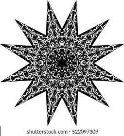 Tattoo Star Symbol Vector Illustration