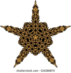 Tattoo Star Symbol Vector Illustration