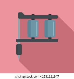 Tattoo steel machine icon. Flat illustration of tattoo steel machine vector icon for web design