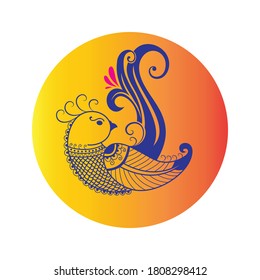 Tattoo, stickers, logo vector.Tattoo on hand.Bird logo vector