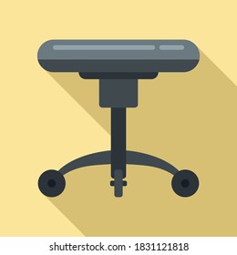Tattoo studio chair icon. Flat illustration of tattoo studio chair vector icon for web design