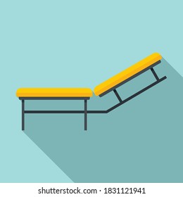 Tattoo studio client bed icon. Flat illustration of tattoo studio client bed vector icon for web design
