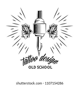 Tattoo studio design in black and white