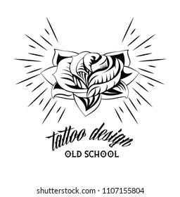 Tattoo studio design in black and white