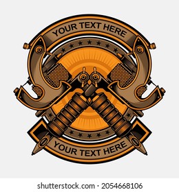 tattoo studio logo, vector EPS 10
