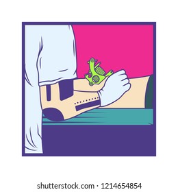 Tattoo studio merchandise material design, Tattoo studio Logo this illustration using Pop color so it's really cool when you using as merchandise