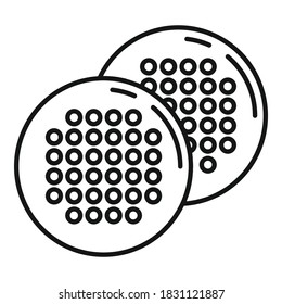 Tattoo studio round wipes icon. Outline tattoo studio round wipes vector icon for web design isolated on white background