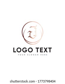 Estilo de letra de tatuaje tipo plantilla de logotipo J, logotipo de vectores para identidad empresarial y de empresa 