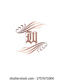 Estilo de letra de tatuaje tipo plantilla de logotipo W, logotipo vectorial para la identidad empresarial y de la empresa 