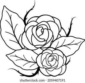 Rose vines tattoo Images, Stock Photos & Vectors | Shutterstock