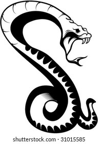 Tattoo style snake