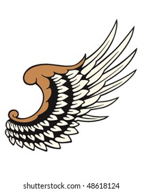 Tattoo style wing