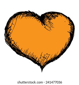 Tattoo styled heart . vector illustration