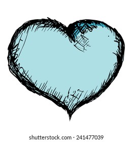 Tattoo styled heart . vector illustration