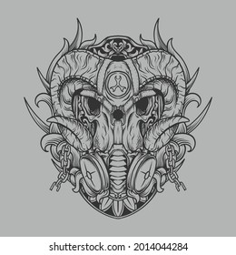 Tattoo T Shirt Design Black White Stock Vector (Royalty Free ...