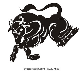 tattoo Taurus. Astrology sign. Vector zodiac