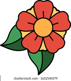 tattoo in traditional style of a flower