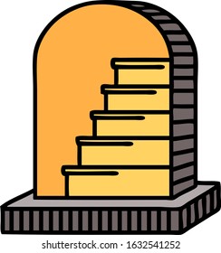 tattoo in traditional style of a grave stone