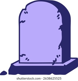 tattoo in traditional style of a grave stone in bright neon colors