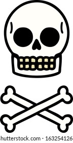 tattoo in traditional style of a skull