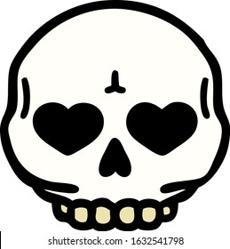 tattoo in traditional style of a skull