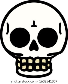 tattoo in traditional style of a skull