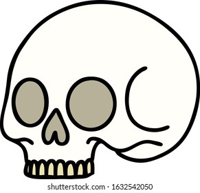 tattoo in traditional style of a skull
