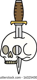 tattoo in traditional style of a skull