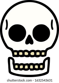 tattoo in traditional style of a skull
