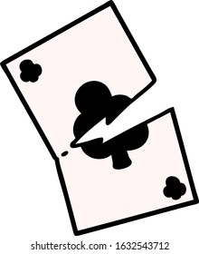 tattoo in traditional style of a torn card
