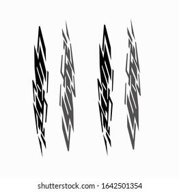tattoo tribal abstract sleeve, black arm shoulder tattoo fantasy pattern vector, sketch art design isolated