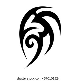 tattoo tribal abstract sleeve, black arm shoulder tattoo pattern vector, sketch art design isolated on white background
