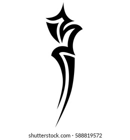 tattoo tribal abstract sleeve, black arm shoulder tattoo pattern vector, sketch art design isolated on white background