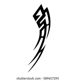 tattoo tribal abstract sleeve, black arm shoulder tattoo pattern vector, sketch art design isolated on white background