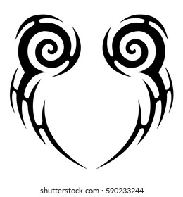 tattoo tribal abstract sleeve, black arm shoulder tattoo pattern vector, sketch art design isolated on white background