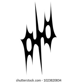 Tattoo tribal abstract vector design element. Simple logo. Individual designer isolated element for decorating the body of women, men and girls arm, leg and other body parts. Abstract illustration.