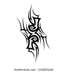 tattoo tribal abstract vector design, logo graphic isolated