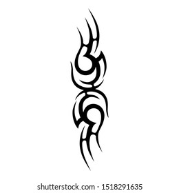 tattoo tribal abstract vector design, logo graphic isolated