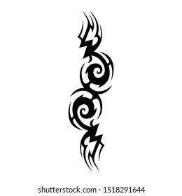 tattoo tribal abstract vector design, logo graphic isolated