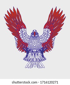 tattoo tribal American Eagle print embroidery graphic design vector art