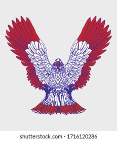 tattoo tribal American Eagle print embroidery graphic design vector art