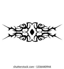 Tattoo tribal art design band, vector vintage element fantasy pattern