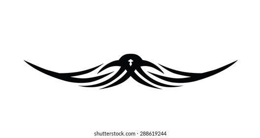 tattoo tribal art design vector,  abstract fantasy pattern vintage on white background