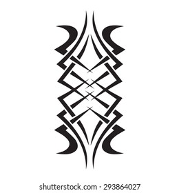 tattoo tribal art design vector,  abstract  fantasy pattern vintage on white background