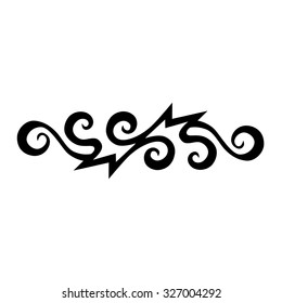 tattoo tribal art design vector,  abstract  fantasy pattern vintage on white background