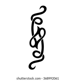 tattoo tribal art design vector,  abstract  element pattern vintage on white background