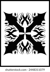 Tattoo Tribal Black Ink For Back Gothic Style