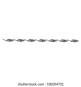 Tattoo tribal border pattern bracelet vector design sketch seamless. 